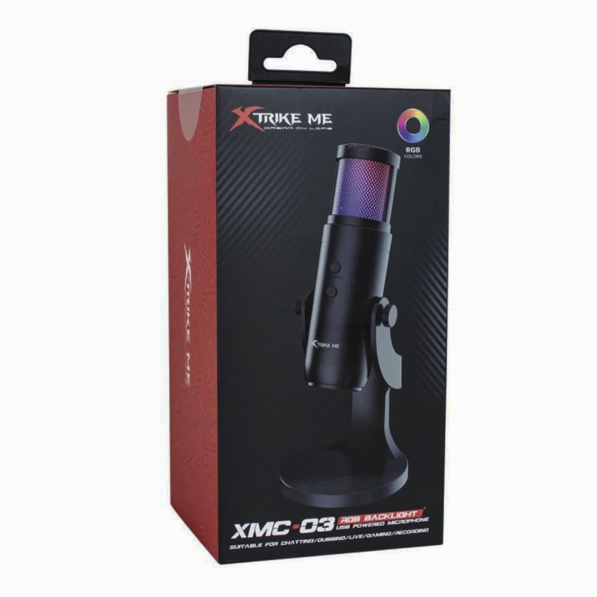 XTRIKE ME XMC-03 USB RGB Gaming Streaming Microphone For PC | Black