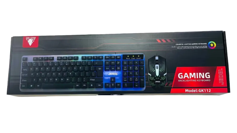 JEDEL GK112 Gaming Keyboard + MOUSE COMBO With LED RGB BACKLIGHT USB GK112/Jedel GK110+