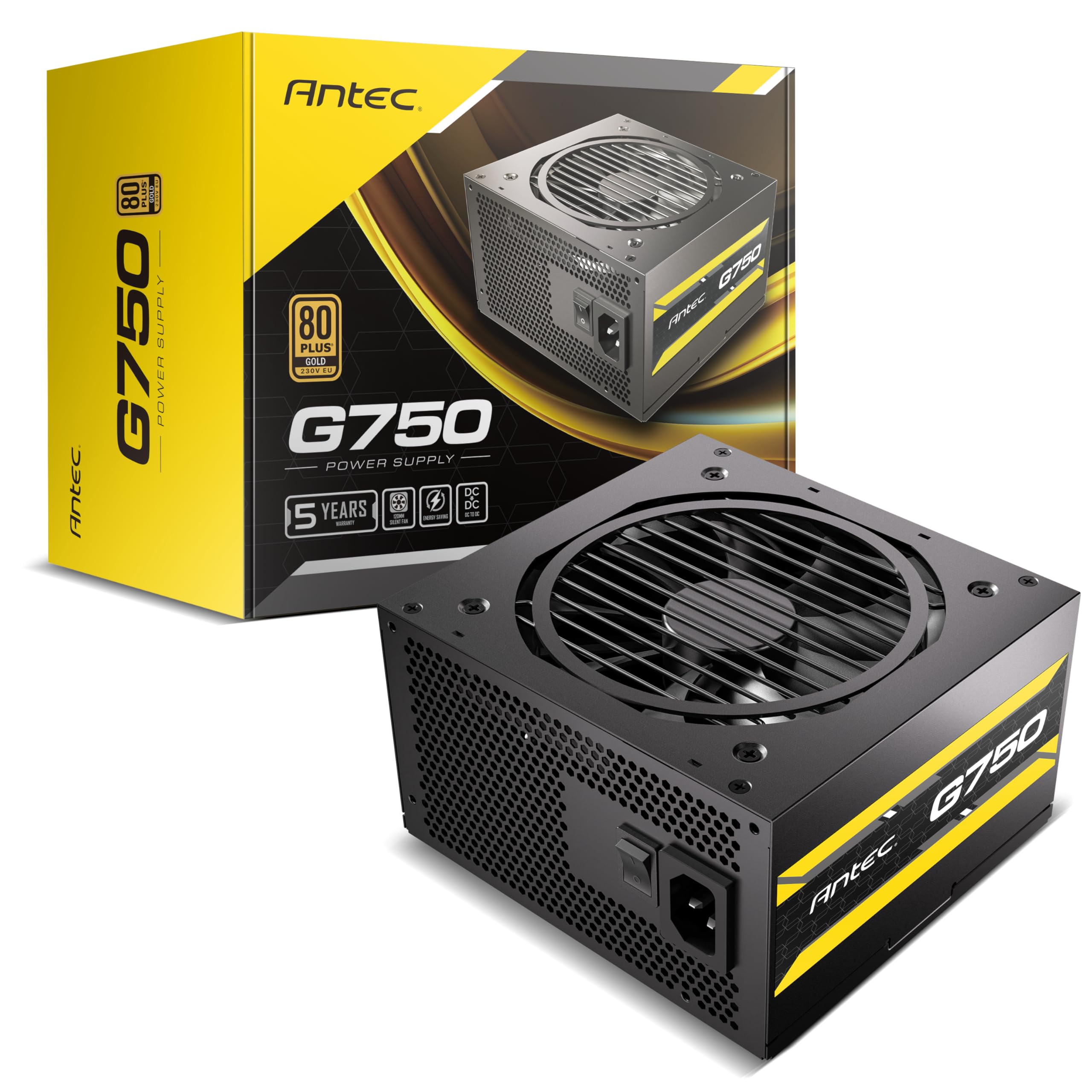 Antec G750 Semi Modular 750 Watt Power Supply with 80 Plus Gold Cerification PSU (750W)