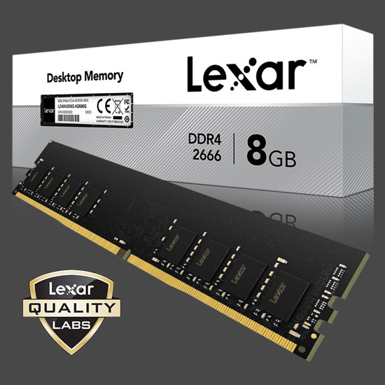 Lexar® DDR4-2666 UDIMM Desktop Memory