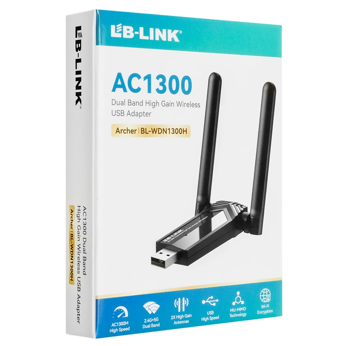 LB-LINK AC1300 Dual Band High Gain Wireless USB Adapter 